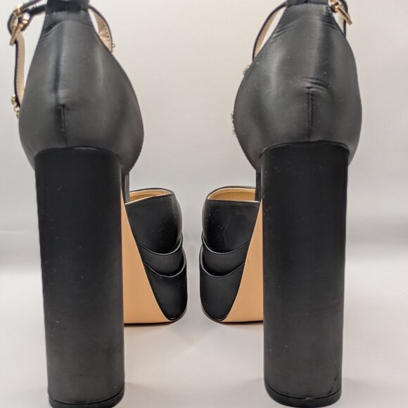 Mary Jane Platform Chunky High Heels Pumps - Picture 3 of 4